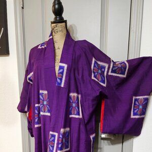Womens Vintage Japanese Kimono Miesen Silk